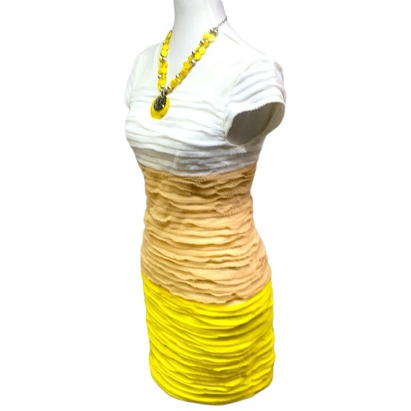 Bebe BodyCon Raw Edges Tiered Dress - Picture 3 of 8